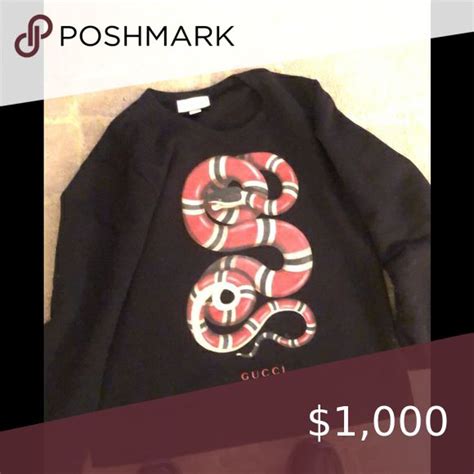 gucci sweater with a snake|gucci crew neck sweatshirt.